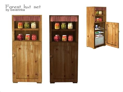 Severinka_'s Rustic Refrigerator for Sims 4