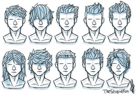 Random Hairstyles Male by TheStupidFox on DeviantArt | Boy hair drawing, Drawing male hair ...