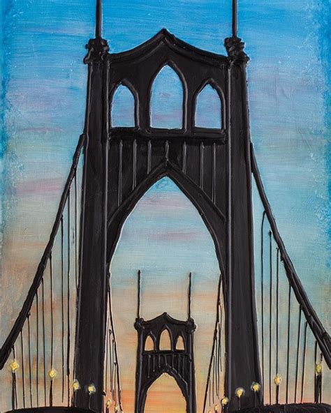 St Johns Bridge Painting at PaintingValley.com | Explore collection of ...