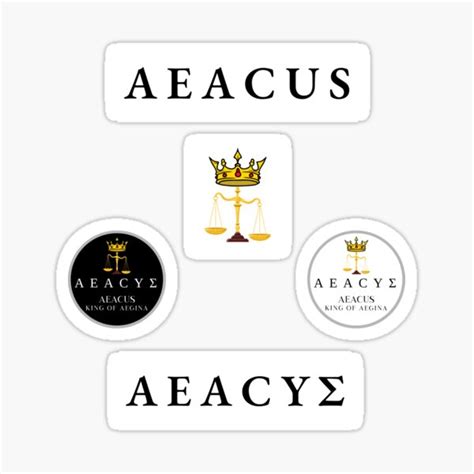 "Aeacus King of Aegina Sticker Pack Greek Demigod Mythology" Sticker ...