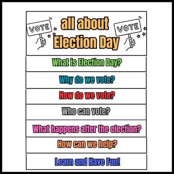 Election Day Activities Election Day Reading Flip Book - reading ...