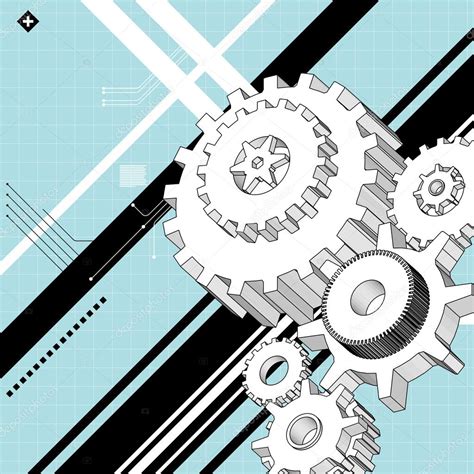 Mechanical technical drawings — Stock Vector © Rocket400 #7031435