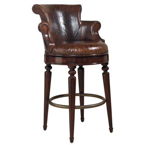 Furniture,The Best Beautiful Leather Swivel Bar Stool With Back Design ...