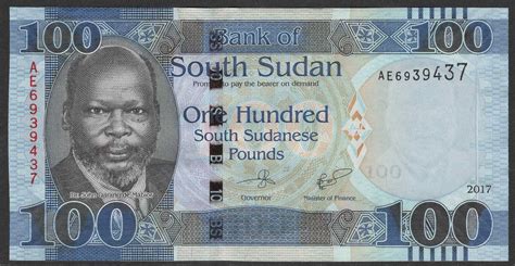 SCWPM P15c TBB B115c 100 South Sudanese Pounds South Sudan Banknote ...