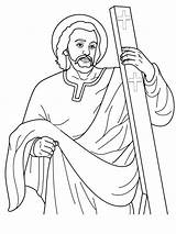 Jesus Christ Holding A Stake sketch template