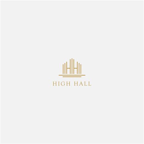 High Home and Hall logo simple line 5302474 Vector Art at Vecteezy