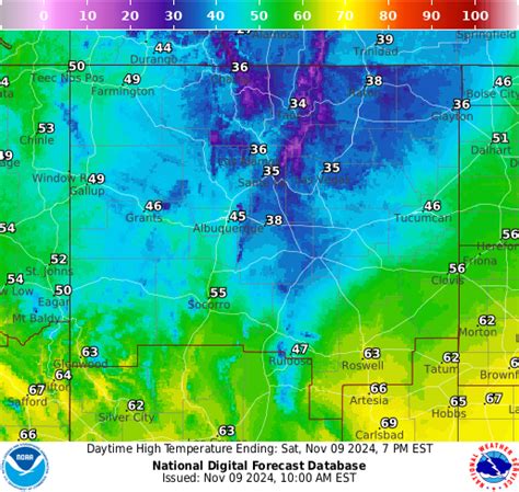 NOAA Graphical Forecast for Albuquerque, NM