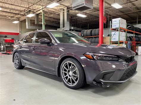 SSR GTX01 installed on a Smokey Mauve Pearl 11th Gen Honda Civic - R/T Tuning