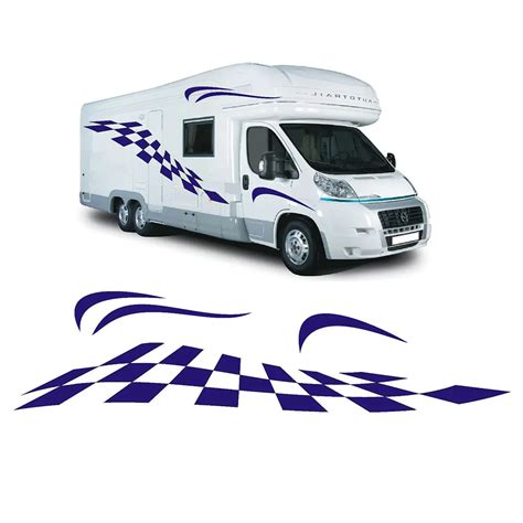 2m Motorhome vinyl graphics stickers decals set camper van RV caravan f 001-in Car Stickers from ...