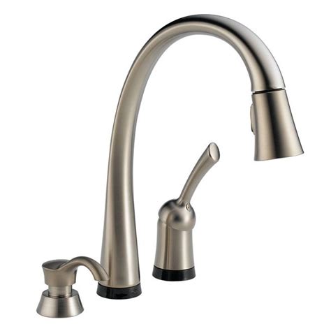 Delta - "Pilar" Kitchen Faucet, 3 Hole, 980TSSSD-DST - Rona | Touch kitchen faucet, Touchless ...