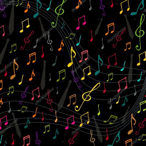 Colorful music background with notes — Stock Photo © re_bekka #4185255