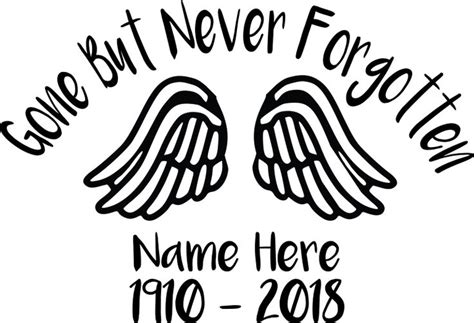 Gone But Never Forgotten Free SVG | | Svg files for scan and cut, Svg ...