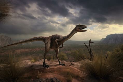 Raptor's Domain Realistic Illustration of Velociraptor in its Primal Habitat 24060583 Stock ...