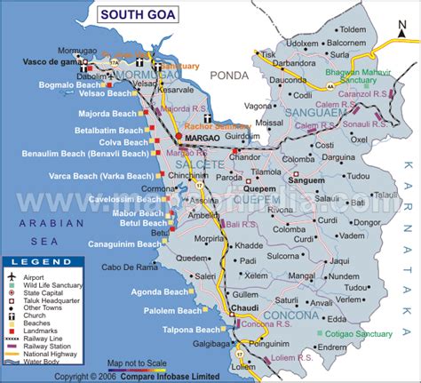 South Goa, South Goa District Map