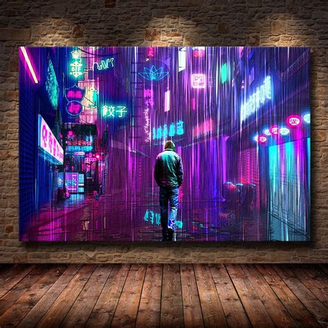 Buy Cyberpunks Rainy Day Canvas Art at Best Prices | Canvas art, Canvas poster, Canvas