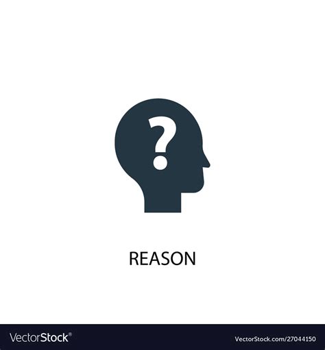 Reason icon simple element Royalty Free Vector Image