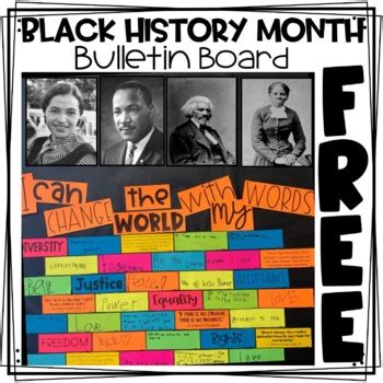 Black History Month Bulletin Board FREEBIE by The Core Coaches | TpT