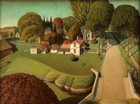 The Birthplace of Herbert Hoover, 1931 Painting by Grant Wood