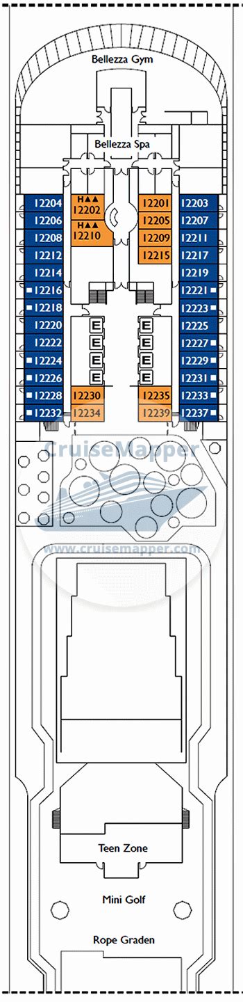 Carnival Venezia deck 27 plan | CruiseMapper