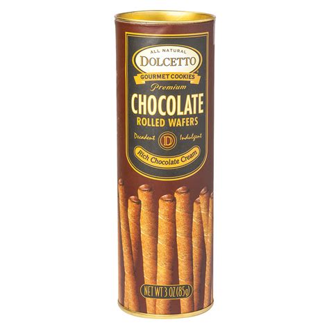 Dolcetto Chocolate Rolled Wafers 3 oz Canister | Nassau Candy