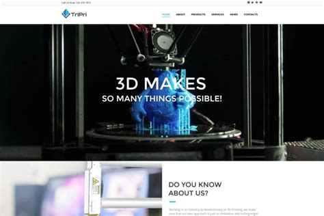 3D Printing Website Template for Business - MotoCMS