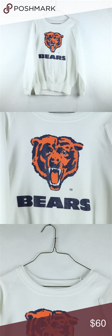 Vintage Chicago Bears Crewneck Sweatshirt M L | Sweatshirts, Crew neck ...