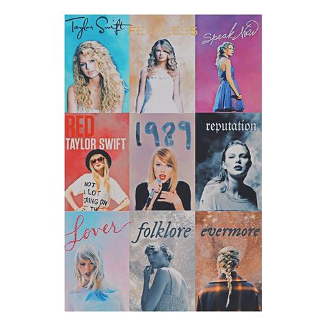 Taylor Swift the Eras Tour Support - Taylor Music Swift Album Poster The Cover Signed Limited ...