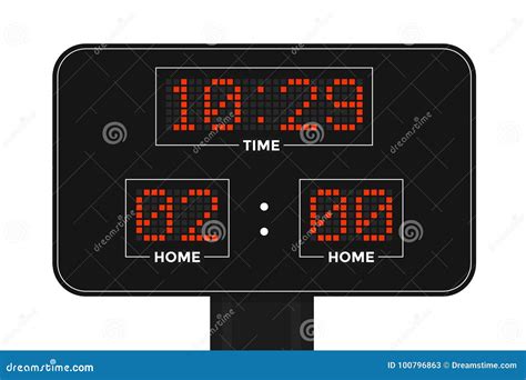 Led Sports Electronic Scoreboard. Score, Time, Period. Stock ...