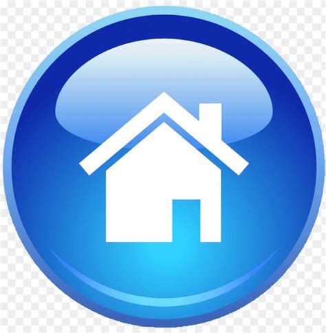 Blue Home Page Icon Png - Icon Png Button Home PNG Transparent With ...