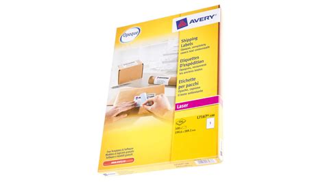 L7167-100 | Avery White Adhesive Address Label Sheet, Pack of 100 | RS
