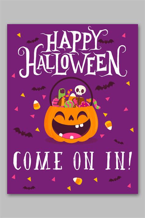 Free Halloween Candy Printable Sign Set: No Sign Up Needed