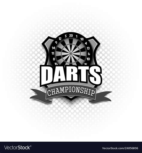 Darts logo template design Royalty Free Vector Image