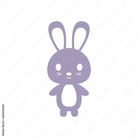 Bunny Icon - Cute bunny icon isolated on white background and part of K ...