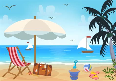 Beach Theme Vector 114918 Vector Art at Vecteezy