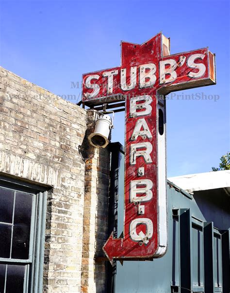 VERTICAL Stubb's BBQ Photo Print Stubbs Austin Texas Bbq - Etsy