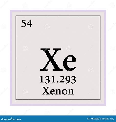 Xenon Periodic Table of the Elements Vector Illustration Eps 10 Stock Vector - Illustration of ...