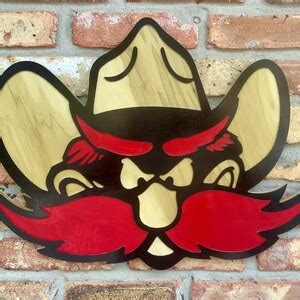 Red Raider Logo Wall Art Sign College Football Tech - Etsy