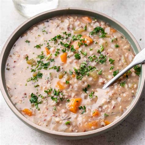 Slow Cooker Vegan Wild Rice Soup - Home-Cooked Roots