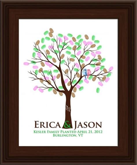 WEDDING TREE GUEST Book, Thumbprint Tree, Fingerprint Guest Tree ...