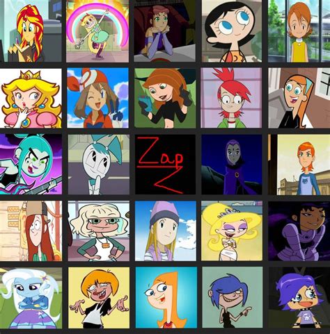 My Waifu Chart by Zap1992 | Girl cartoon characters, Animated cartoon ...