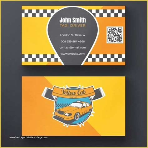 56 Taxi Business Cards Templates Free Download | Heritagechristiancollege