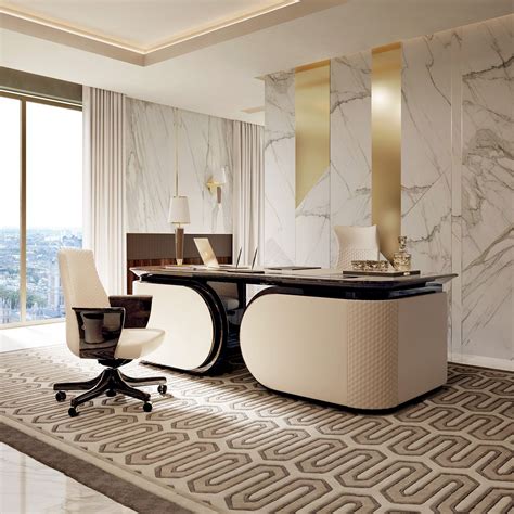 Italian Interior Design Luxury Vogue Collection Italian Luxury Office Desk. #decoratingideas # ...