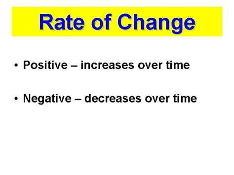 Average Rate of Change Rate of Change Ratio