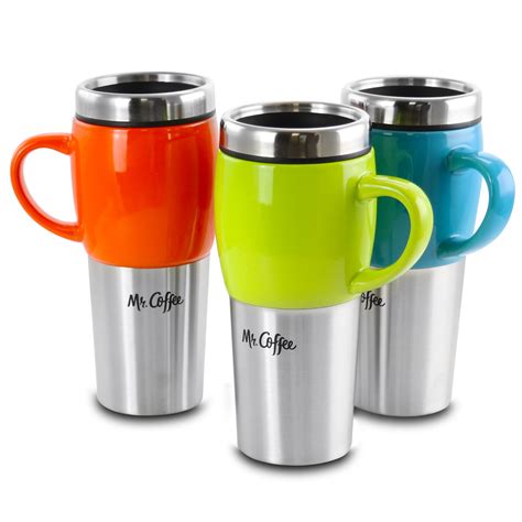 Buy Mr. Coffee Traverse 3 Piece 16 Ounce Stainless Steel and Ceramic ...