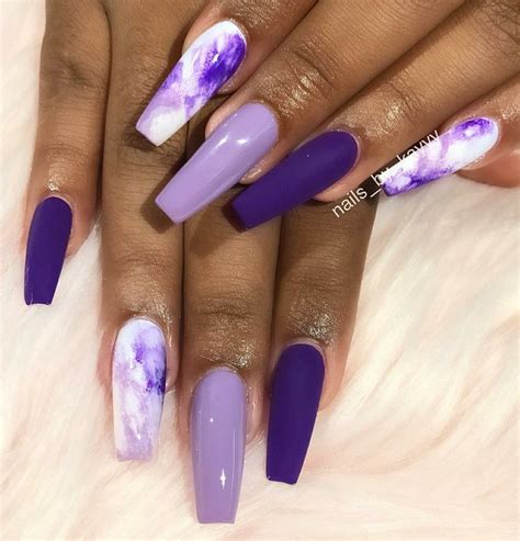 Purple Nails. Long Nails. Ballerina Nails. Acrylic Nails. | Purple acrylic nails, Ballerina ...