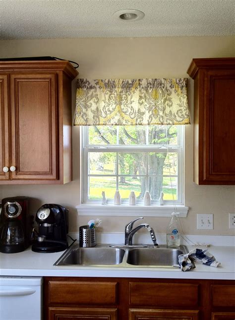 Quick and Easy Window Valance | Kitchen window design, Kitchen valances ...