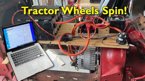 Electric Tractor Conversion - Spinning Wheel the first time - YouTube