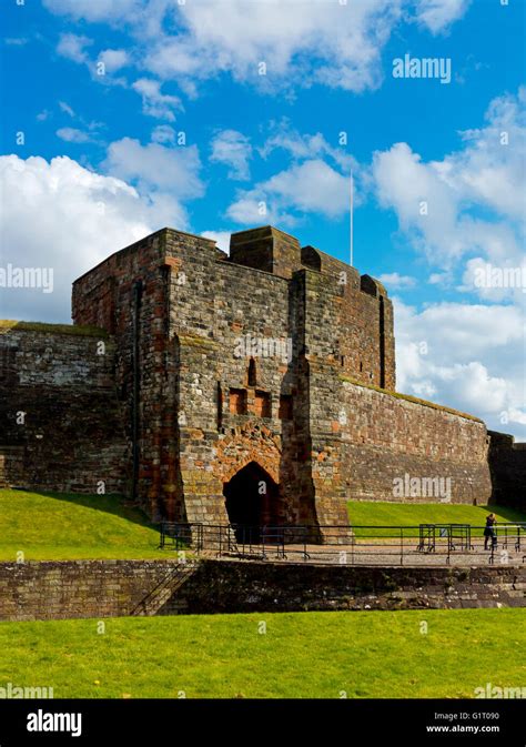 The exterior of Carlisle Castle originally built in the 12th century ...