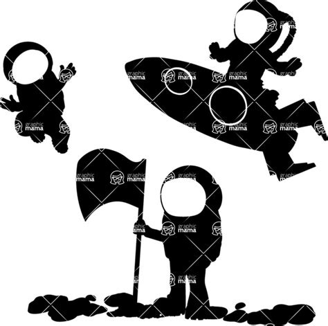 Astronaut Silhouette Vector at Vectorified.com | Collection of ...