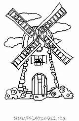 Kleurplaat Kleurplaten Moulin Windmolens Molens Molen Windmolen Viento  sketch template